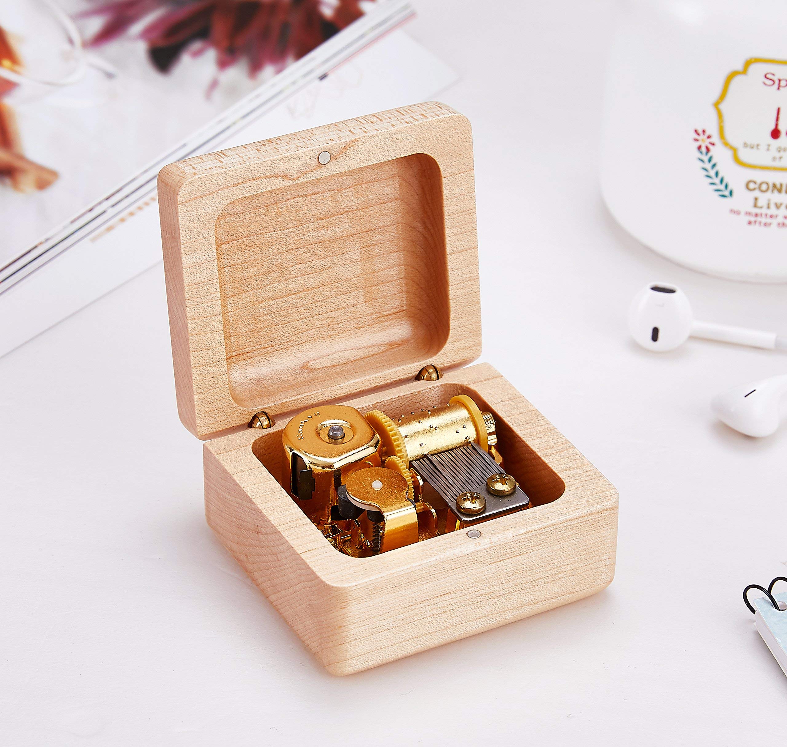 Amazon | オルゴールQunqene オルゴール 癒し系 木製 カノン